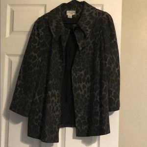 Charles Gray black and grey giraffe print